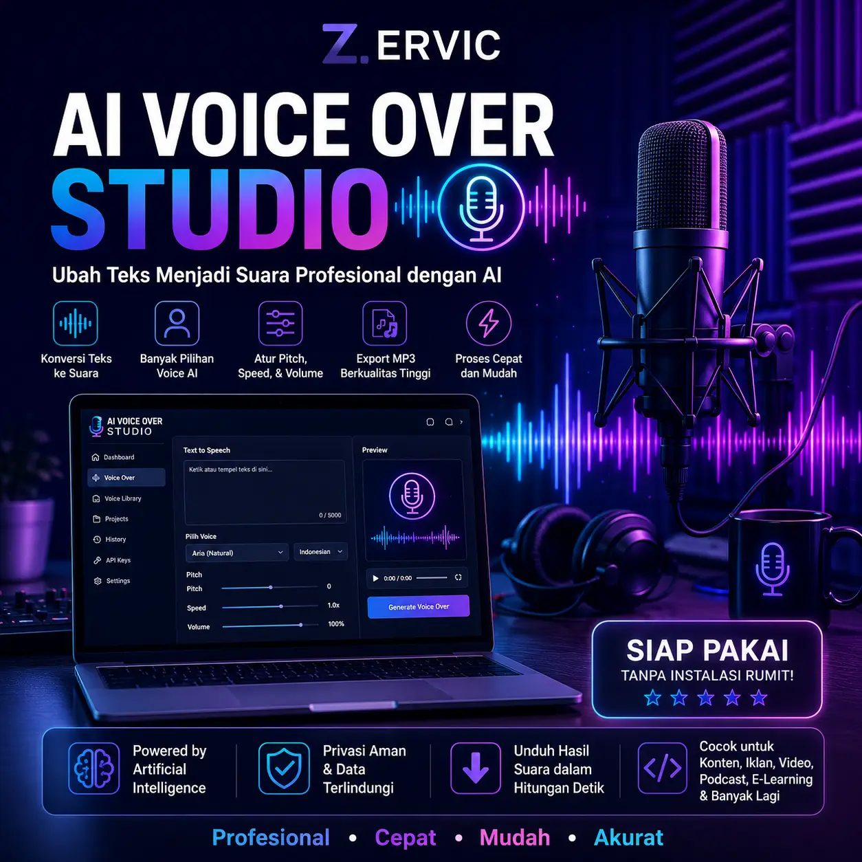 AI Voice Over Studio
